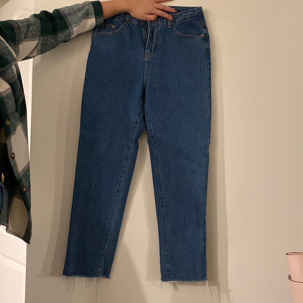 Blue mom jeans